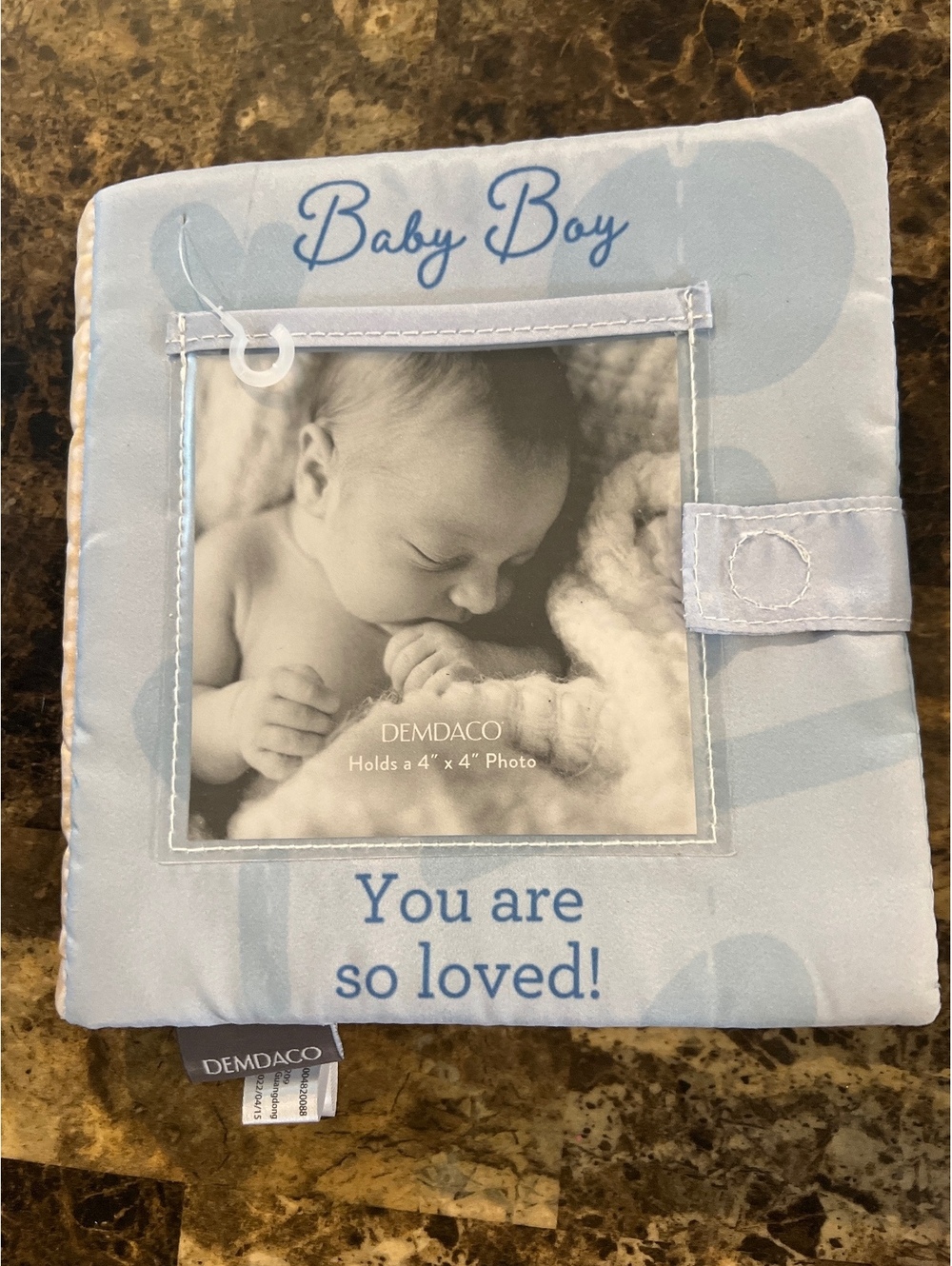 DEMDACO Baby Boy Soft Fabric Photo Album Holds 4x4 Photos